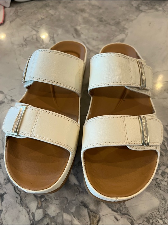 Beartraps Shoes - Women’s White Double-Strap Slide Sandals